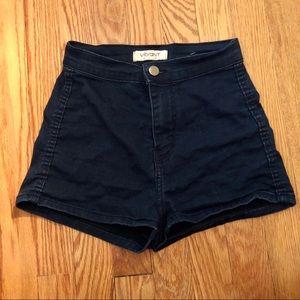 Forever 21 Dark Navy Blue Denim Short Shorts